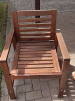 6 Gartenstühle in Holz braun gebraucht von Ikea