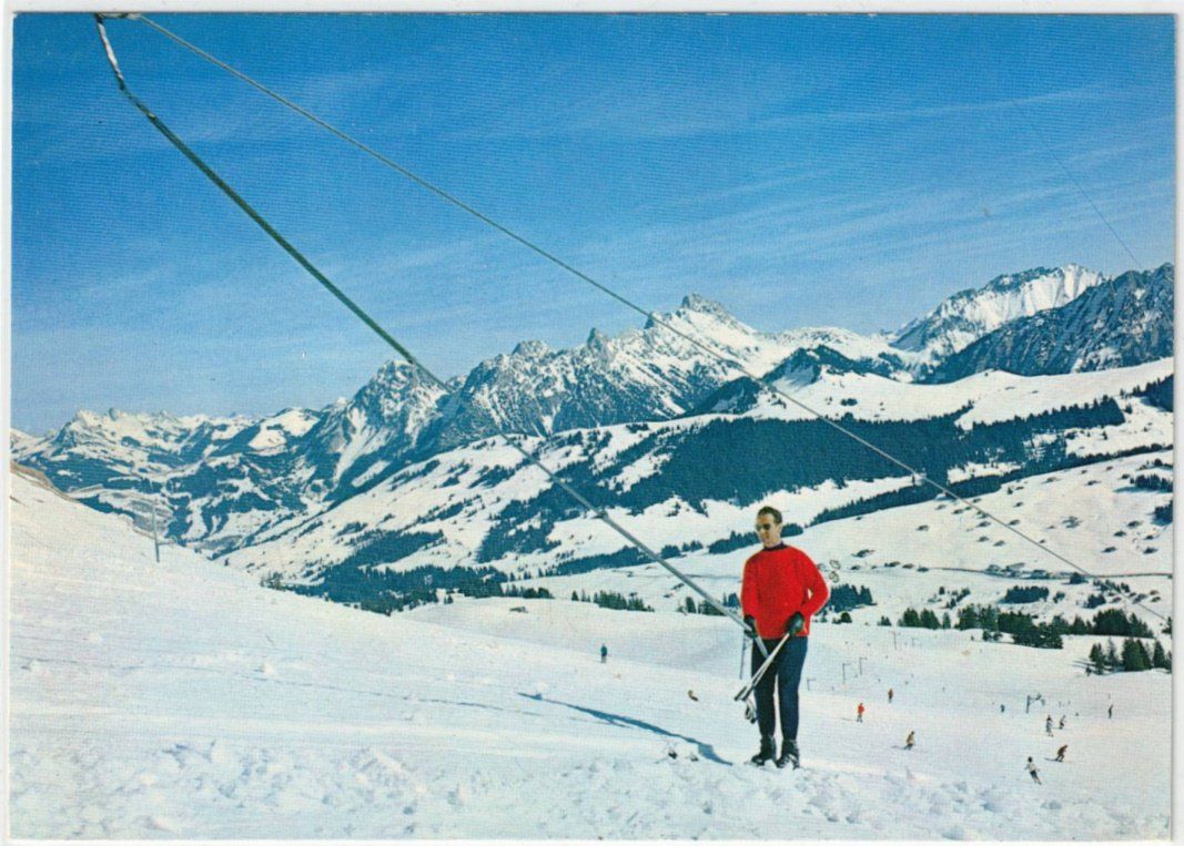 Ansichtskarten: Col des Mosses - Skilift – Gebraucht aus Binningen von Mountainrider