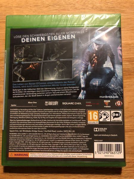 Microsoft Giochi: Murdered für Xbox One – Nuovo e nell'imballaggio originale da Kestenholz venduto da Mad18 1