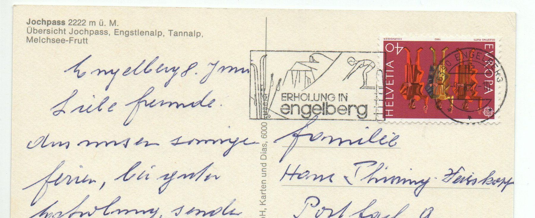 Cartoline postali: ENGELBERG Jochpass – Usato da Jona venduto da philajona 1