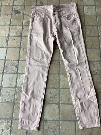 Stretch Jeans Hose, rosa, mit speziellem hohem Bund, Gr. 36