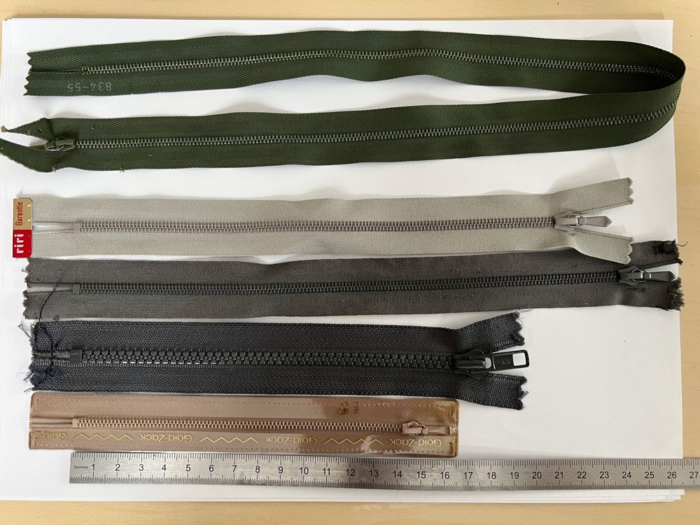 LEDUC 5 Nylon-Reißverschlüsse Schwarz – Größe 15 Cm, Geschlossenes Ende | Für Näharbeiten & Reparaturen