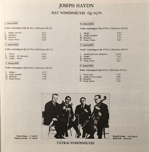 Dischi in vinile: Haydn – 6 String Quartets op. 54/55 (3 LP-Box-Set) – Usato da Grüningen venduto da azulamarillo_vinyl 1
