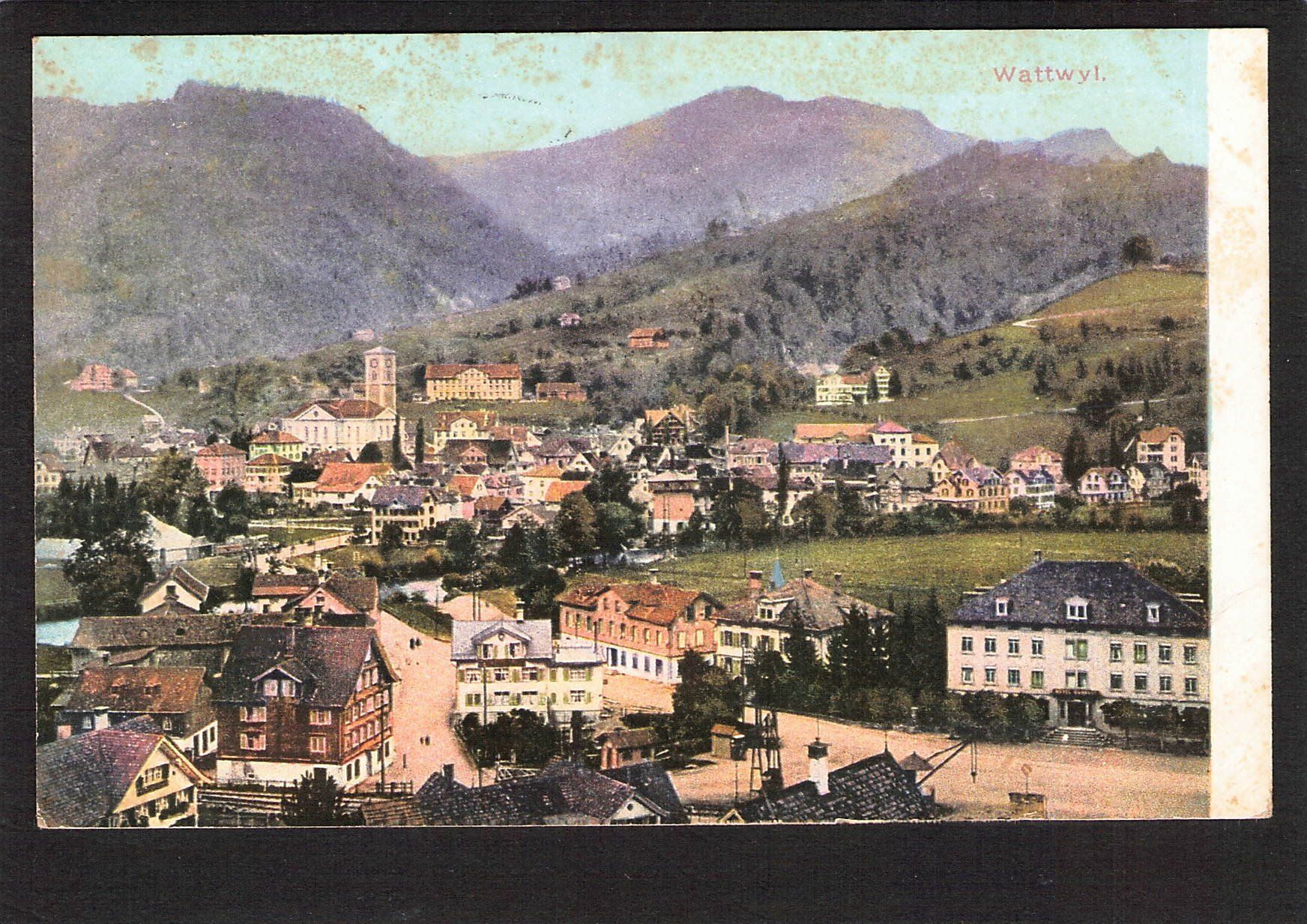 Cartoline postali: #Wattwil SG , gel. 1906 – Usato da Reichenburg venduto da Pipo-67