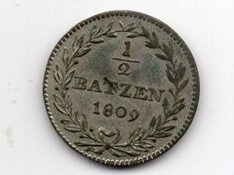 (1390) Schaffhausen, ½ Batz, 1809 Topstück  unz/stgl
