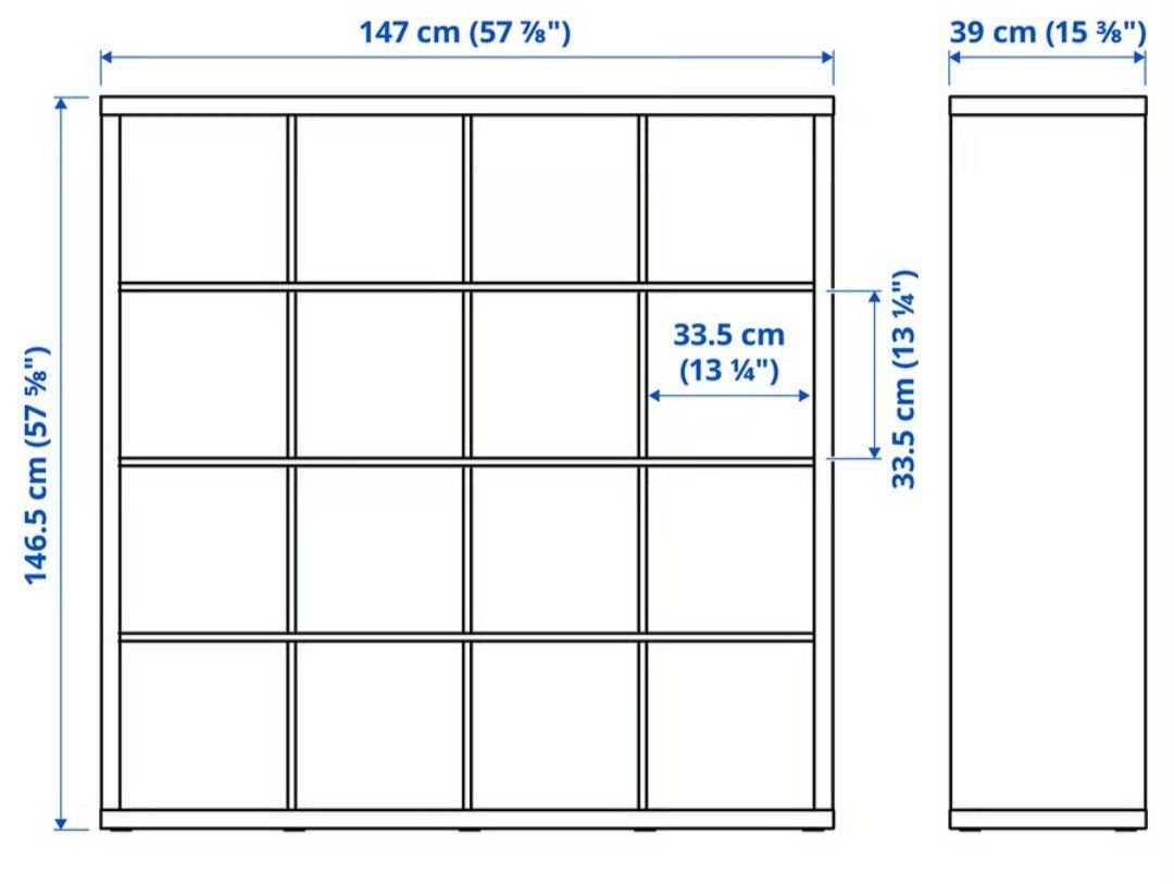 Ikea Scaffali: Kallax Regal 4x4 schwarzbraun – Usato da Bern venduto da cla_2fr5 2