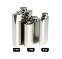 Taschenflasche “Flachmann” aus Edelstahl, 5 oz (140 ml)