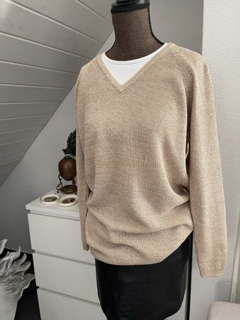 Massimo Dutti Longpullover – Leinen Mix