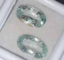 2x Aigues-marines 4.62 ct - 10x8 mm - Valeur 460.- Fr