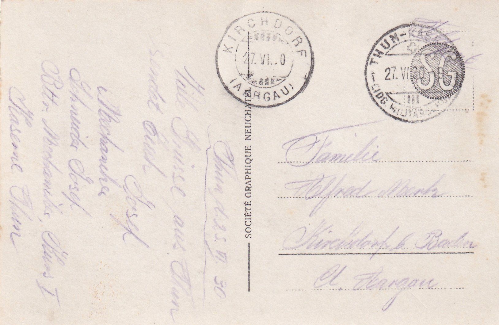Cartoline postali: Thun und die Alpen /ay – Usato da Hombrechtikon venduto da Rudolf07 1