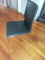 EssStuhl KFF (6 Stk), Stahl verchromt/Leder, 4 mit Armlehne