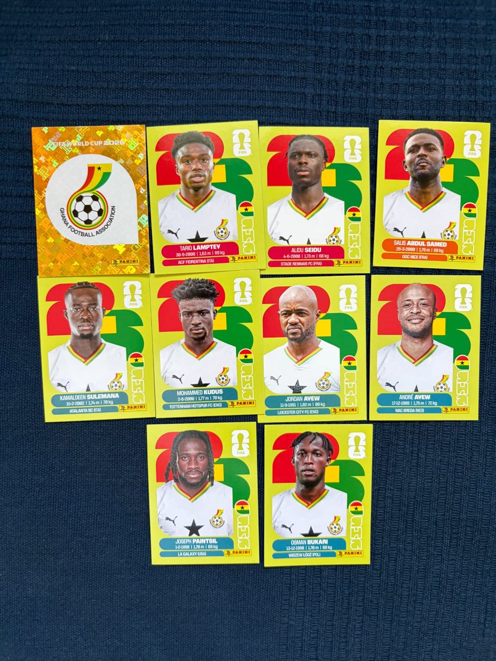 Panini Sammelbilder & Trading cards: 10 Panini Sammelbilder von Ghana – Gebraucht aus Thalwil von kon_v82n