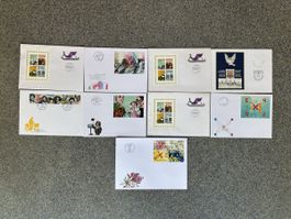 Schweiz - Block FDC - 9 Stück selten