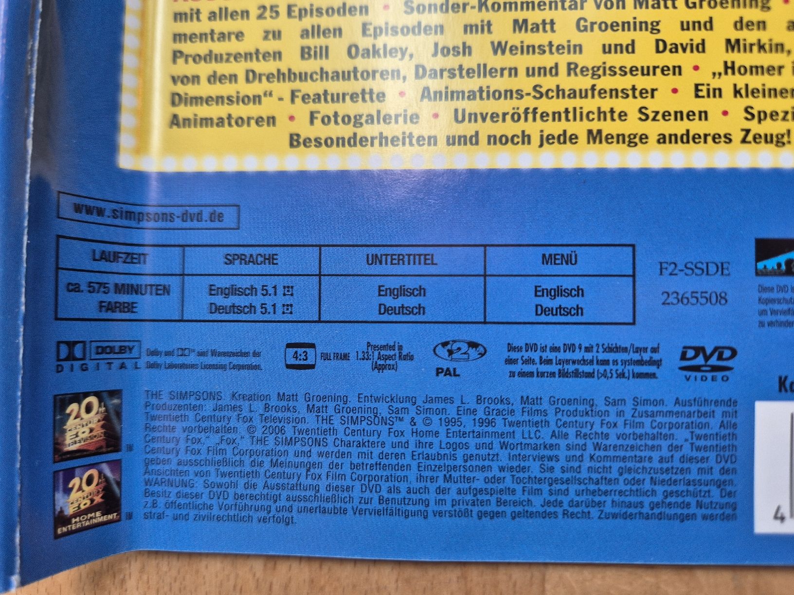 Alle DVDs: Die Simpsons Staffel 6 und 7 DVD  – Gebraucht aus Ettiswil von beekeper13 2