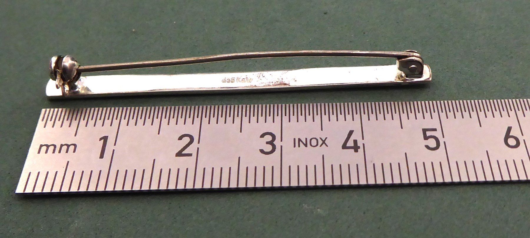 Spille & Fermagli: Stab Brosche / Krawattennadel 835 Silber vor 1939 – Usato da Muri AG venduto da silvermouse007 1