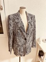 Escada Blazer Navy weiss gemustert Grösse 44 Schurwolle