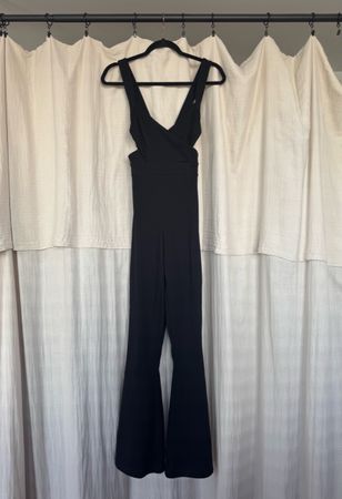 Damen Jumpsuit schwarz rückenfrei