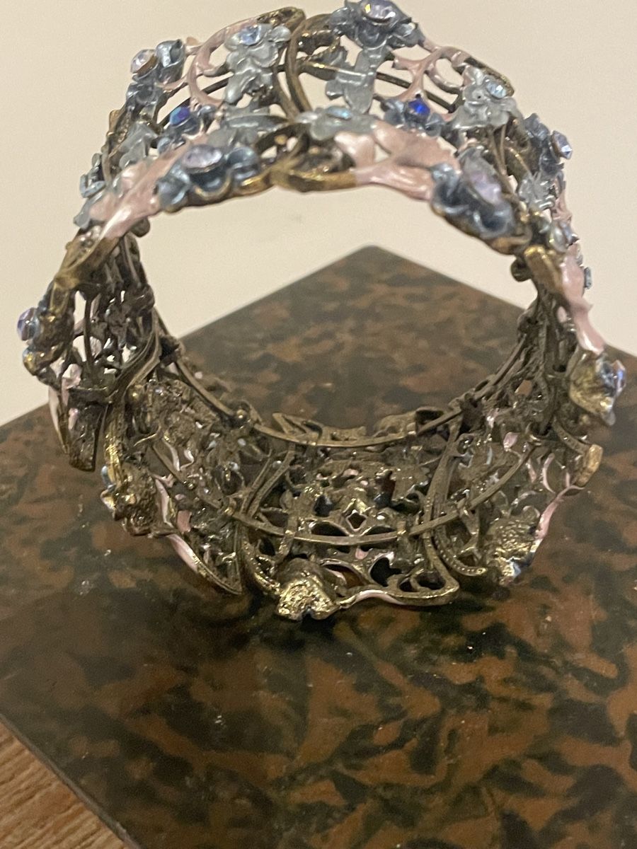 Bracciali & Braccialetti: Vintage Armband Blümchen-Design mit Strasssteinen – Usato da Volketswil venduto da rubin74 6