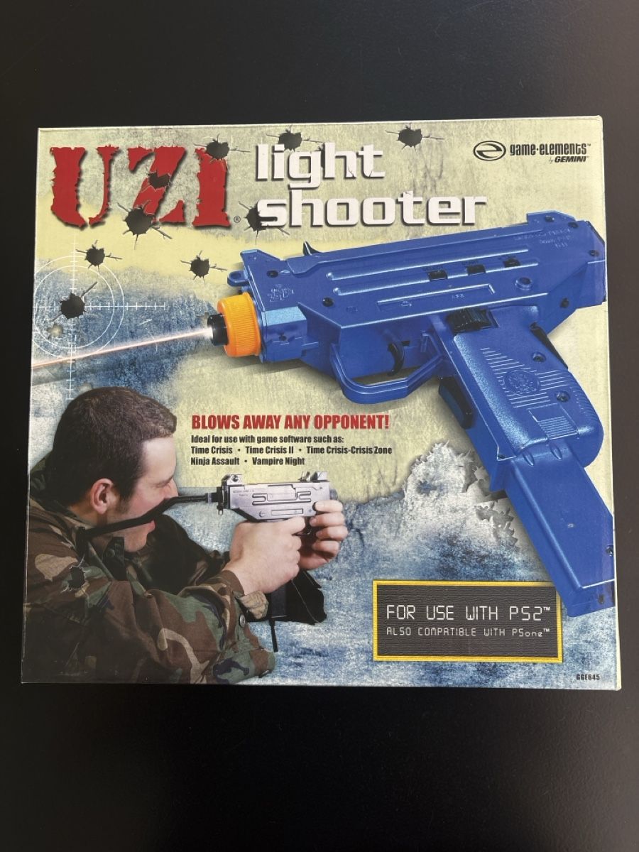 Controller: Game Uzi Light Shooter PS2 Controller blau Lightgun – Nuovo e nell'imballaggio originale da Volketswil venduto da 1970rog
