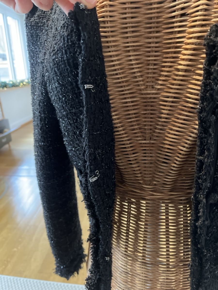 Giacche: Bouclé Jacke, schwarz/glitzer, S – Usato da Solothurn venduto da Bobesch08 5