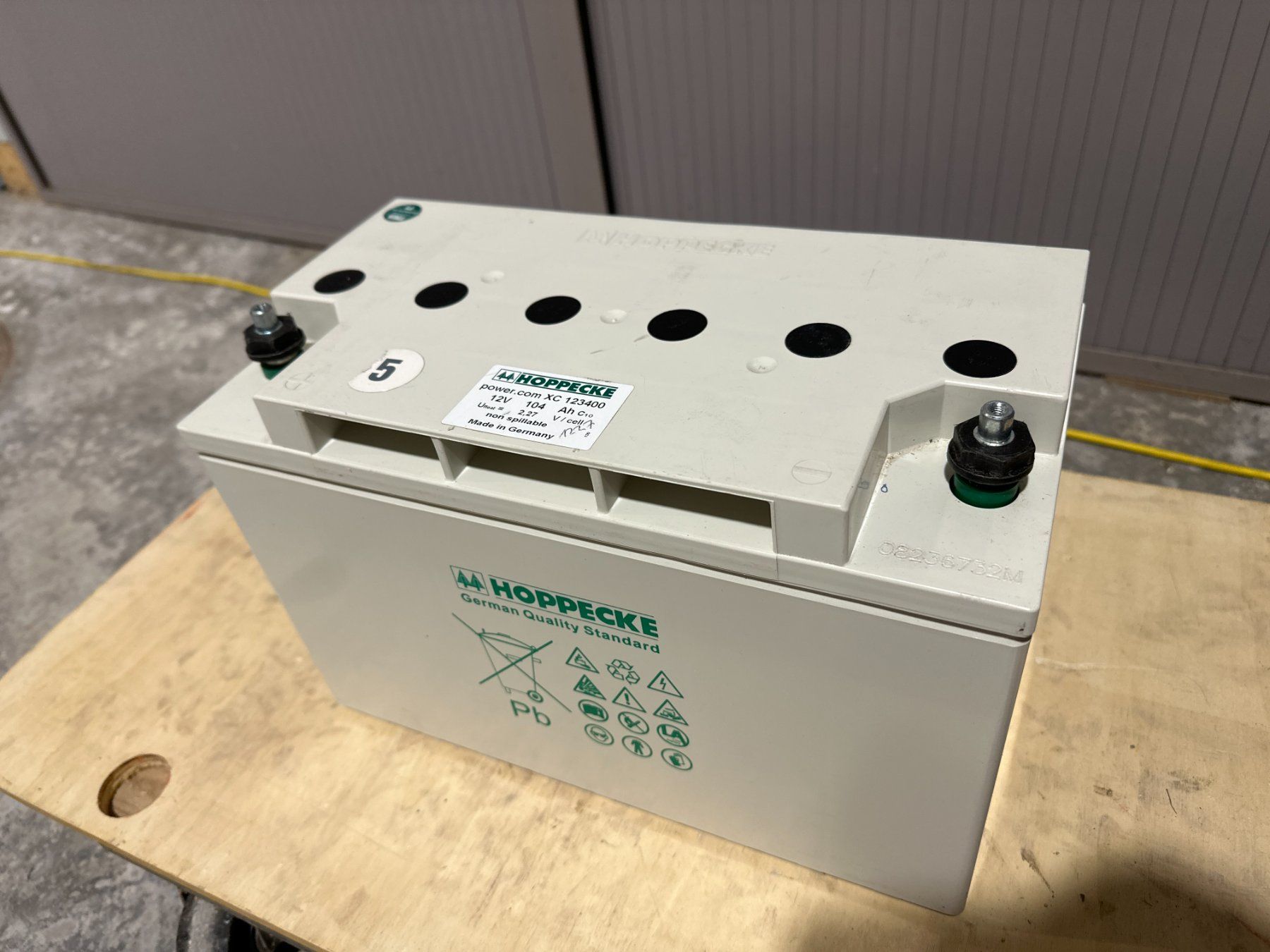 Caricatori & Batterie: Hoppecke Power.com XC 12V 104 Ah Batterie – Usato da Quarten venduto da Wolfs