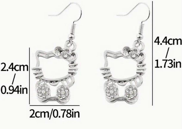 Orecchini pendenti & Orecchini a lobo: Hello Kitty: 1 paire boucles d'oreille – Nuovo e nell'imballaggio originale da Lutry venduto da kylab7 1