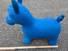 John Aufblasbares Sprung- & Sitztier Pony, blau Hüpfpferd