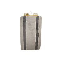 OPAL GRAU Streifen Bad Vorleger 55x65cm