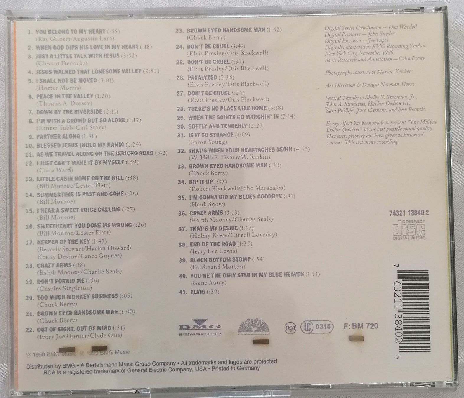 CD: Elvis Presley - The Million Dollar Quartett - CD – Usato da Oberurnen venduto da mackrokodile 1