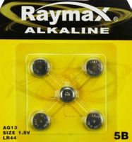 5 x Knopfzelle Alkaline AG13 / 1,5 Volt