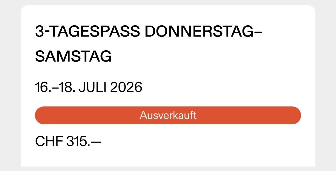 Tickets: Gurtenfestival 3-Tagespass – Neu und originalverpackt aus Muri b. Bern von swi_wzl7 2