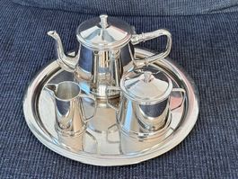 Kaffee- oder Teekrug-Set, Edelmetall, 5-teilig