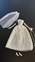Barbie Brautkleid Set Vintage mit Schleier & Schuhe