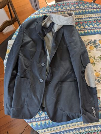 Stylish Blazer with Hoodie - Navy blue, Size M Sorvino