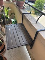 Balkontisch klappbar schwarz Breite 60cm