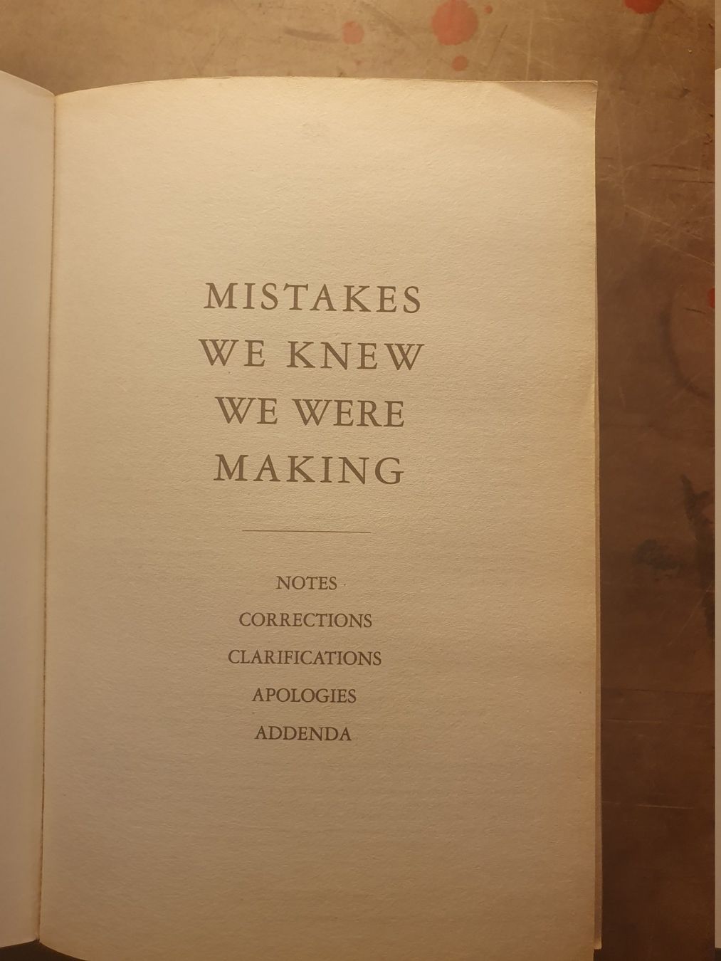 Libri: Mistakes We Knew We Were Making - Dave Eggers – Usato da Zürich venduto da loosebone 1