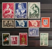 Saarland 1948-1957 Madonna, Saarmesse & Gedenkmarken MLH