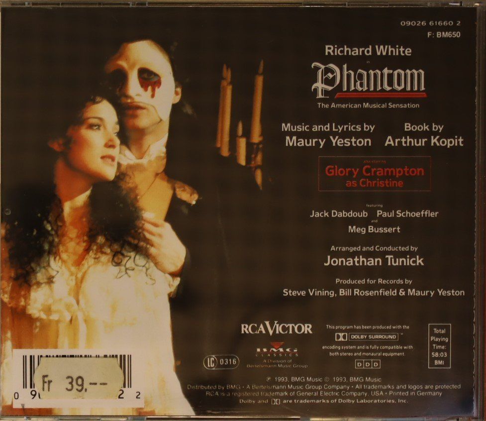 CDs: Phantom -The American Musical Sensation – D'occasion à Luzern par CONTENTI 2