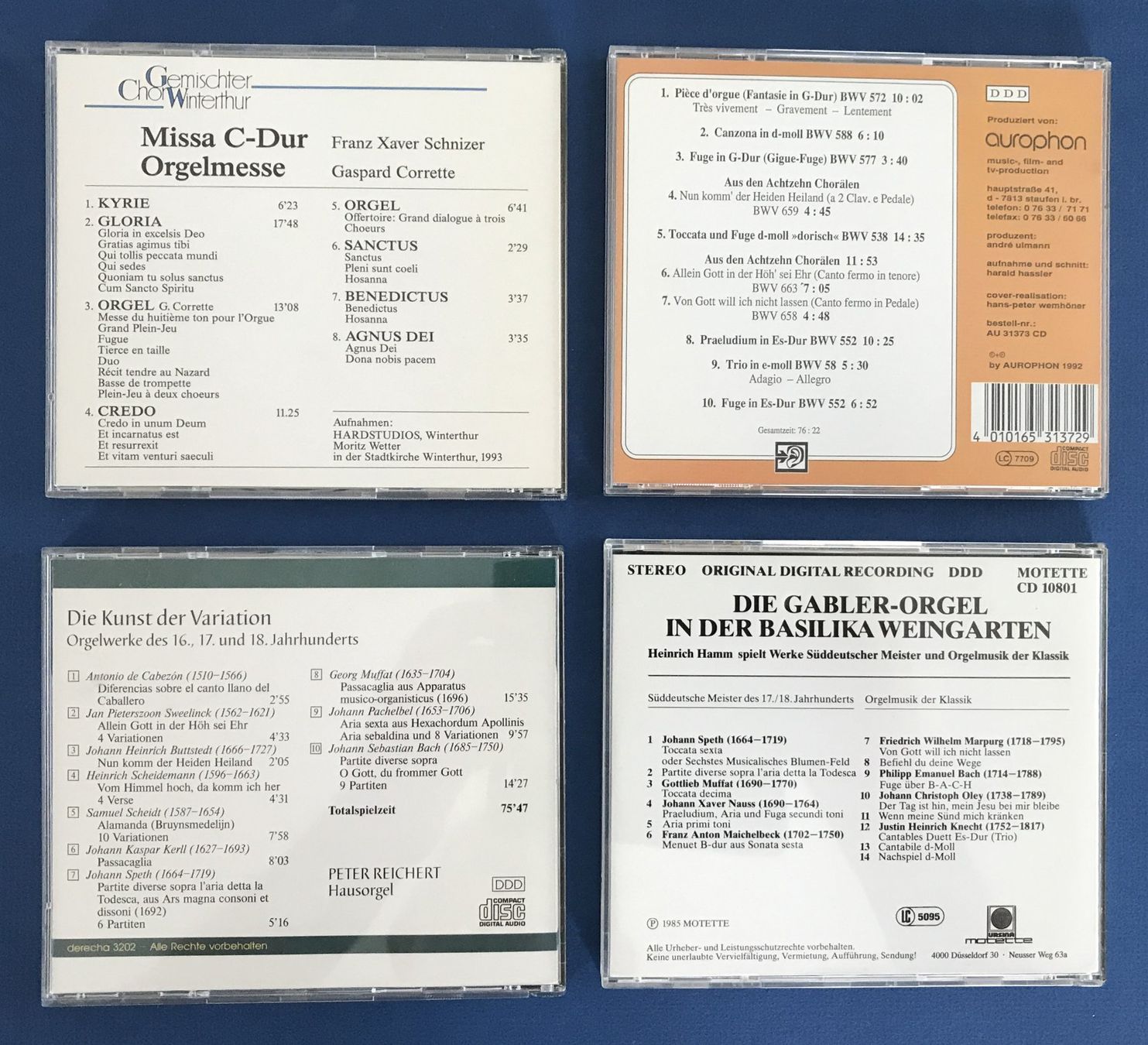 CD: SAMMLUNG ORGELWERKE (10 CD’s) – Usato da Zürich venduto da Domus09 1