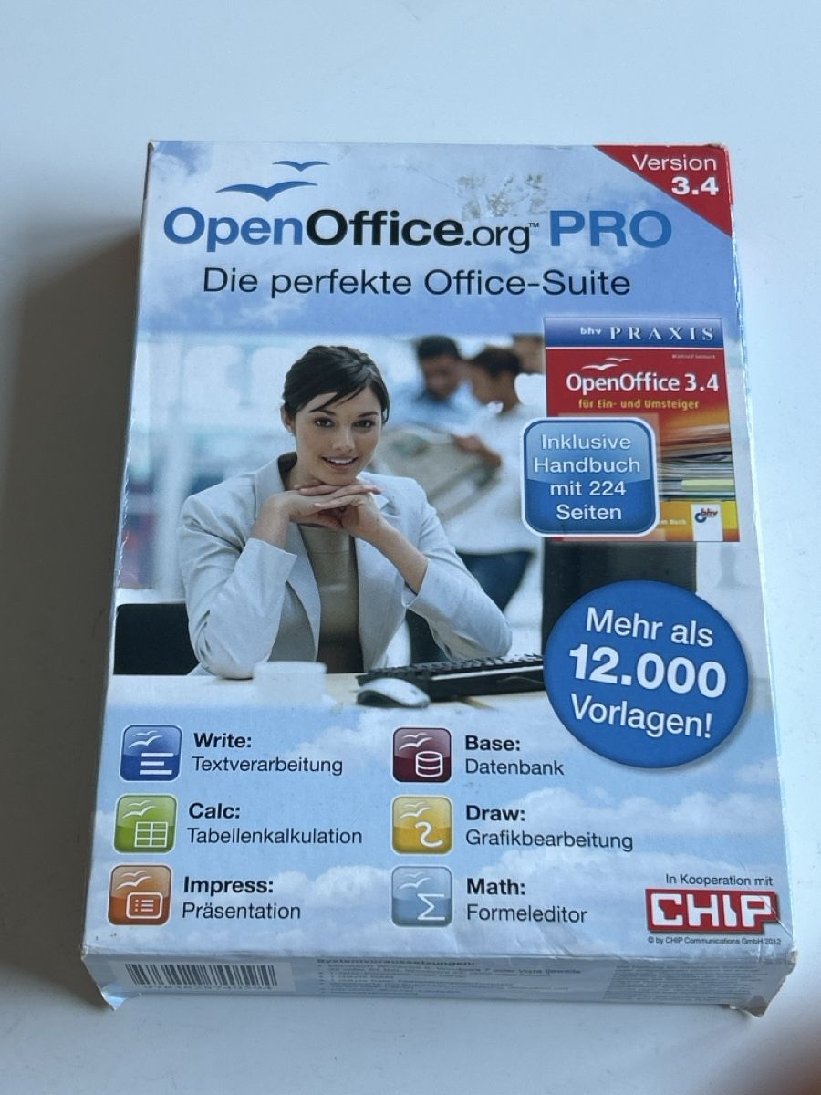 Software: OpenOffice.org PRO Version 3.4 Office-Suite Software(I18) – Gebraucht aus Neuenhof von bro_9zsg