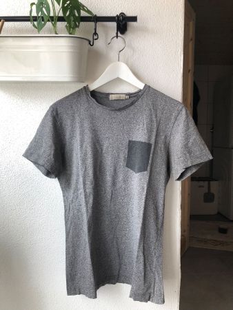 CALVIN KLEIN JEANS T-shirt Gris 100% Coton Homme M