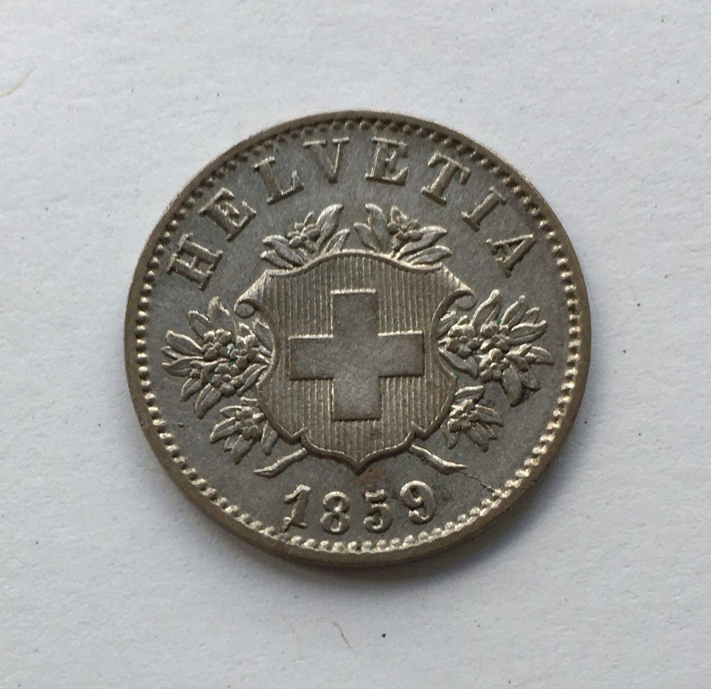 Tutti le monete: 1859 20 Rappen unz KW CHF 150.- – Nuovo (secondo la descrizione) da Kirchberg SG venduto da Zenhad69