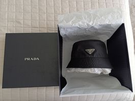 Prada Bucket Hat Schwarz, Grösse S, Top Zustand