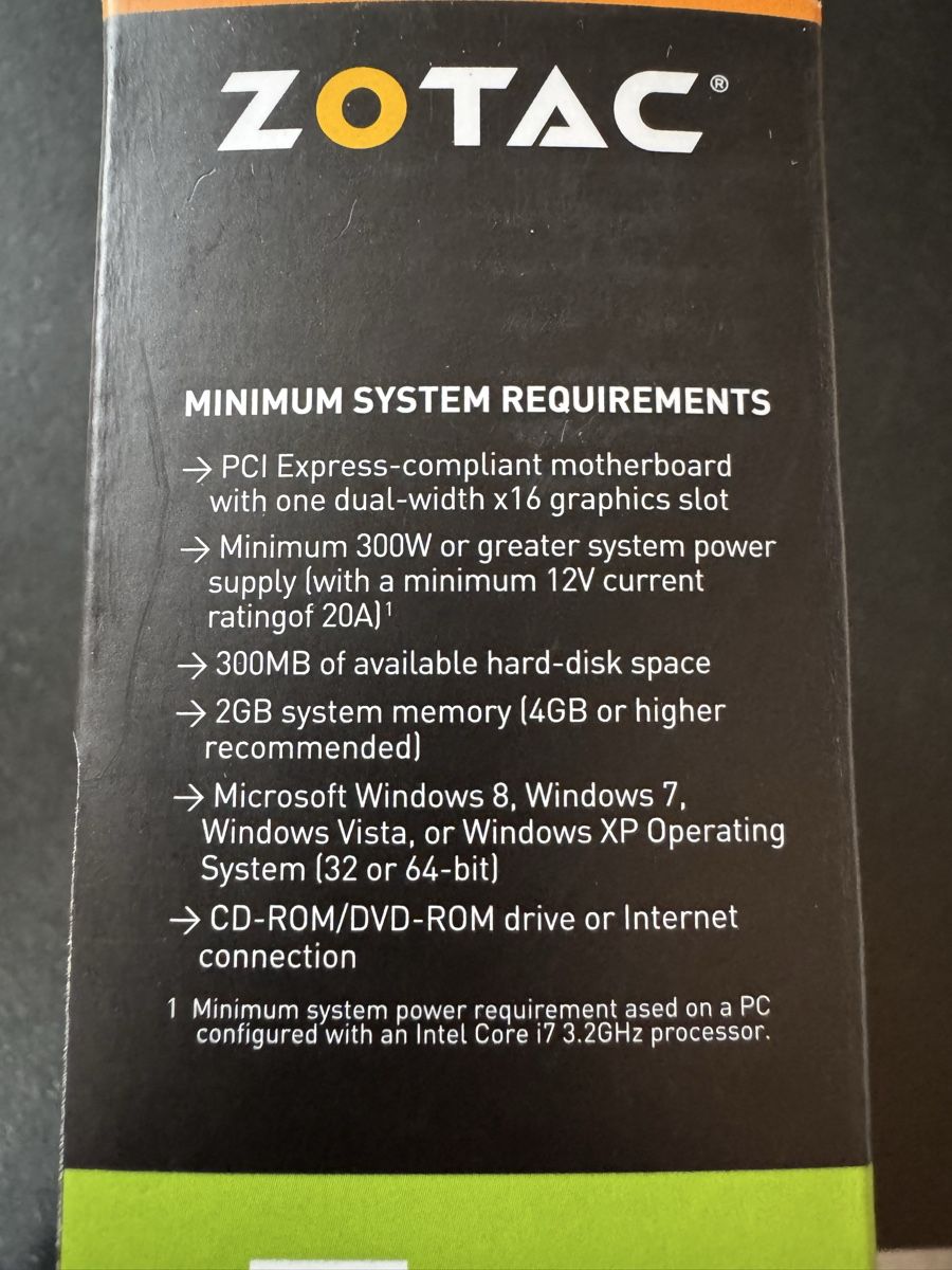 Zotac Schede grafiche: Zotac nvidia GEFORCE GT730 2GB originalverpackt – Nuovo e nell'imballaggio originale da Berneck venduto da Koenner.J 1