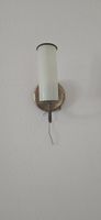 Art Deco Wandleuchte aus Opalglas & Messing 20er 30er Jahre 