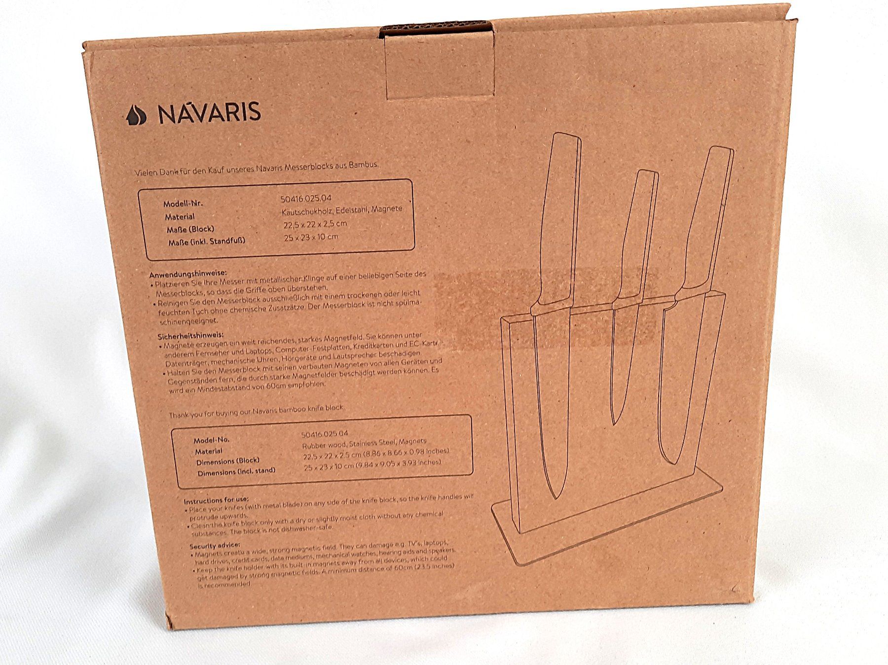 Coltelli: NAVARIS Messerblock Magnetisch – Nuovo (secondo la descrizione) da Beinwil am See venduto da Restwert_Beinwil 1