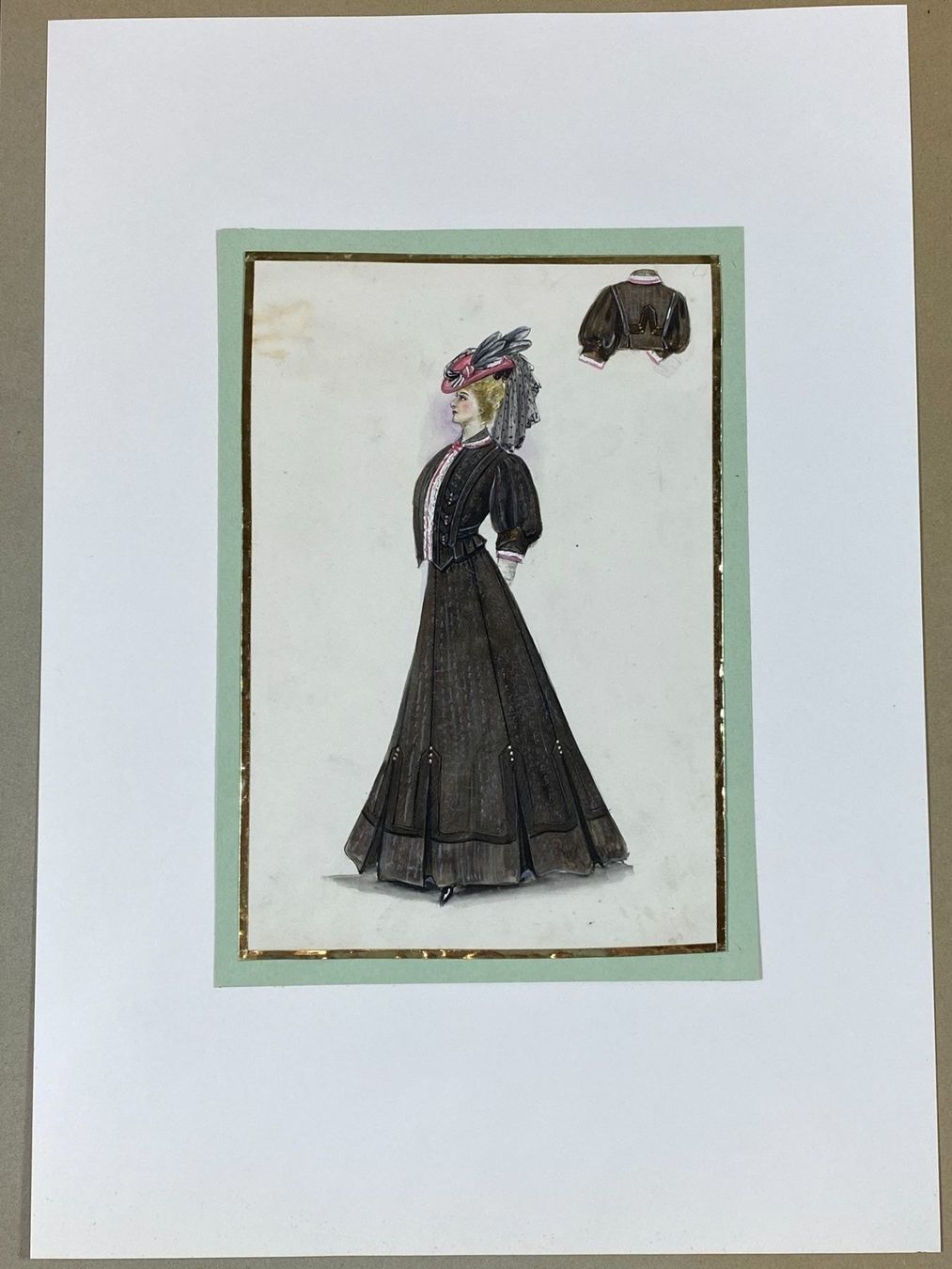 Dipinti: Modeblatt Mode Aquarell Jugendstil 1900 – Usato da Wollerau venduto da Sammler-Ecke 1