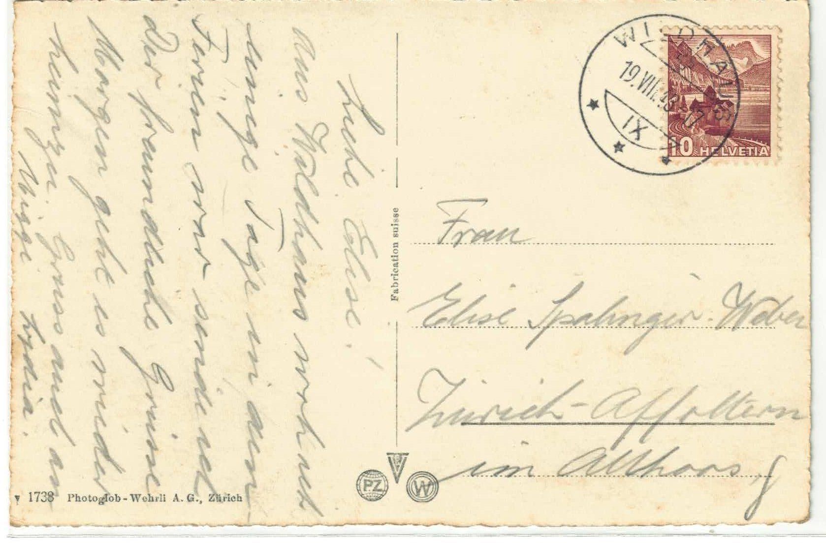 Cartoline postali: Wildhaus mit Churfirsten – Usato da Ettingen venduto da Kartenplanet 1