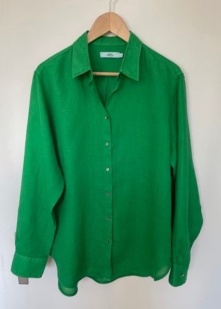 0039 ITALY Leinenbluse Gr. L