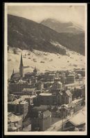 Davos, Teilansicht mit Kirche im Schnee